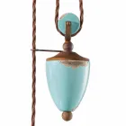 lamp metal latch country and Evelyn pottery craft Viadurini