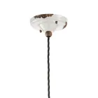 Industrial Design Suspension Lamp in Iron, Glass and Ceramic - Urban Viadurini