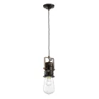 Industrial Design Suspension Lamp in Iron, Glass and Ceramic - Urban Viadurini