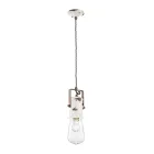Industrial Design Suspension Lamp in Iron, Glass and Ceramic - Urban Viadurini