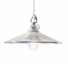 Suspension Lamp in Hand Painted Ceramic and Iron 3 Sizes - Asti Viadurini