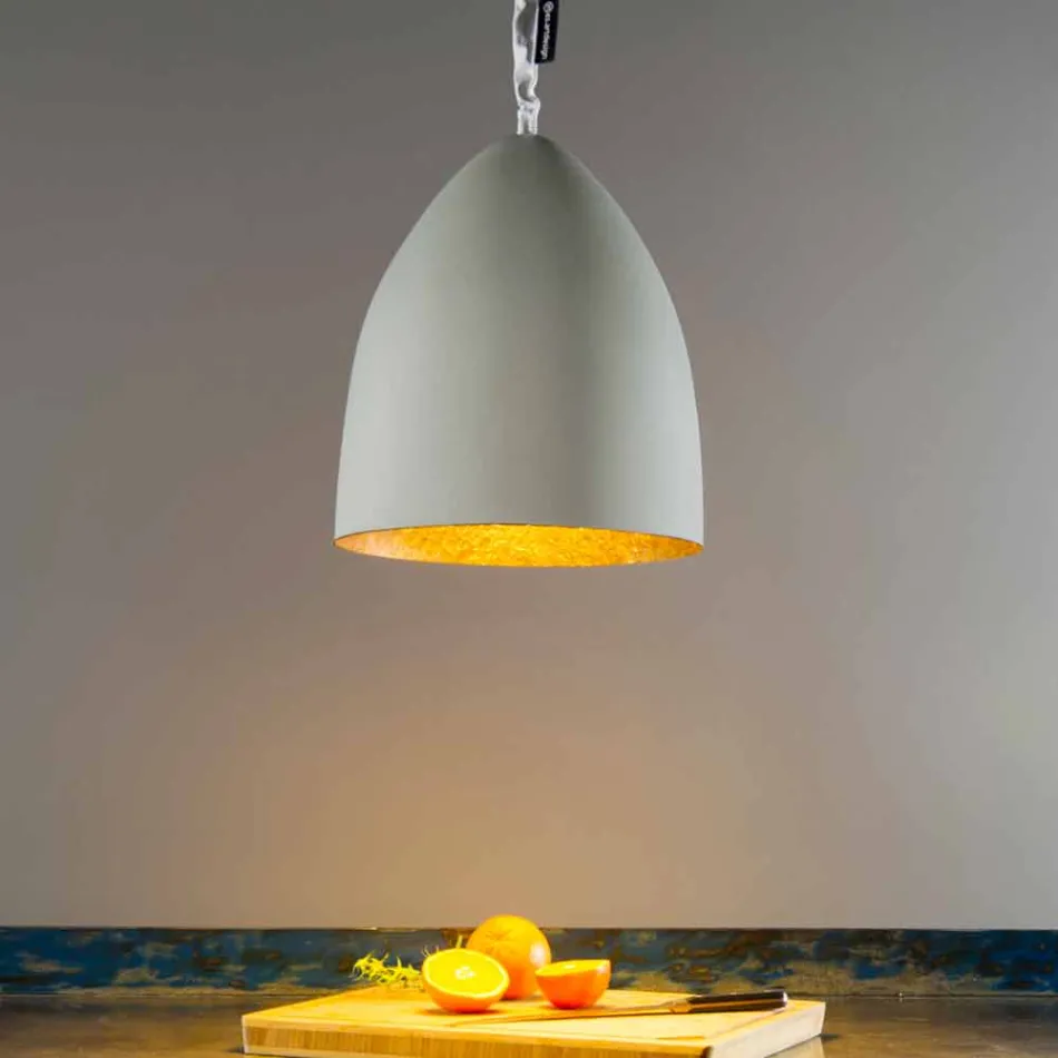 Suspension lamp In-es.artdesign Flower S Cement concrete finish Viadurini