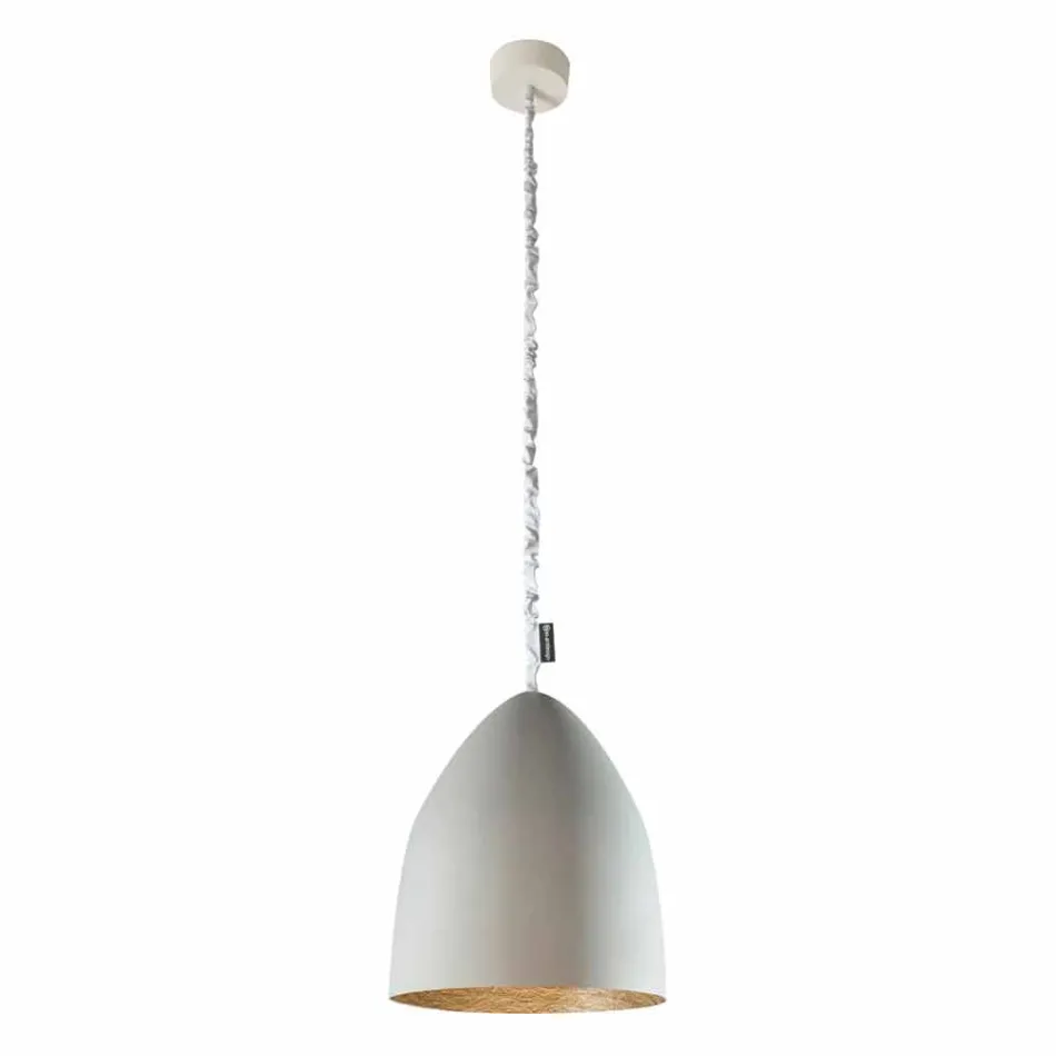 Suspension lamp In-es.artdesign Flower S Cement concrete finish Viadurini