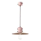 Suspension Lamp in Iron and Industrial Handmade Ceramic - Urban Viadurini