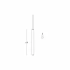 Methacrylate suspension lamp Slide Flux Hanging thin made in Italy Viadurini