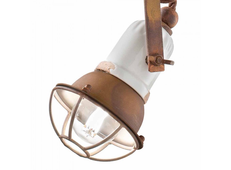adjustable pendant lamp ceramic and metal Alayna Ferroluce Viadurini