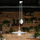 Ups and Down Suspension Lamp in Iron and Glossy Ceramic 2 Sizes - Asti Viadurini