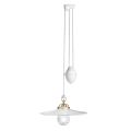 Ups and Down Suspension Lamp in Iron and Glossy Ceramic 2 Sizes - Asti