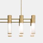 Suspended Lamp 10 Lights in Brass and Glass Made in Italy - Etoile by Il Fanale Viadurini