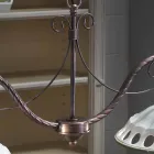 Hanging Lamp 2 Lights in Handmade Ceramic with Passanastri - Naples Viadurini