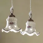 Suspended Lamp 3 Lights in Iron and Vintage Hand Painted Ceramic - Chieti Viadurini