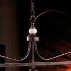 Hanging Lamp 3 Lights Vintage Ceramic and Handmade Iron - Alessandria Viadurini