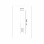 Suspended Lamp with 1, 3 or 6 Lights in Brass Modern Design - Typha by Il Fanale Viadurini