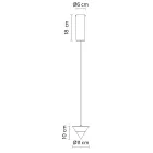 Suspended Lamp in Black Aluminum Wire and Large Design Cone - Mercado Viadurini