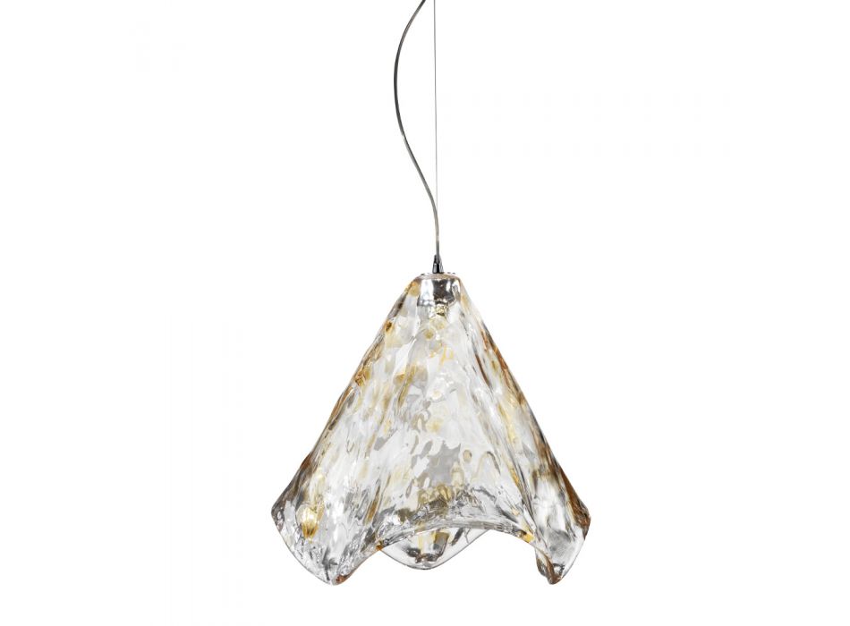Handcrafted Suspended Lamp in Blown Venetian Glass 35 46 cm - Mary Viadurini