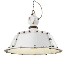 Industrial Artisan Hanging Lamp in Iron and Ceramic - Industrial Viadurini