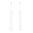 Suspended Recessed Lamp in White or Black Aluminum, 2 Pieces - Rebolla Viadurini