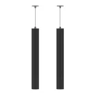 Suspended Recessed Lamp in White or Black Aluminum, 2 Pieces - Rebolla Viadurini