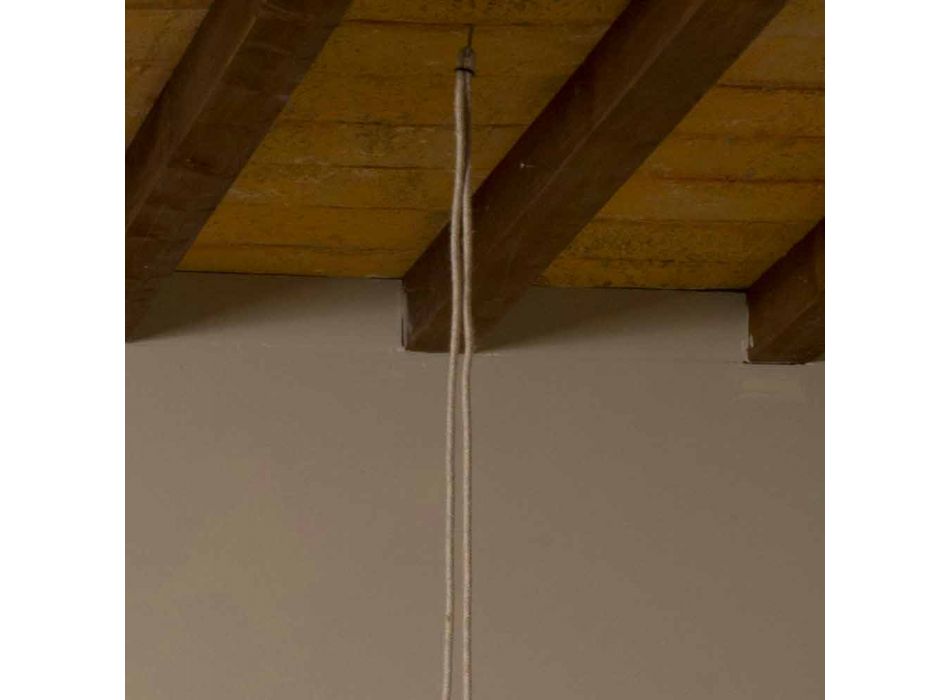 Suspended / floor lamp made of brass and wool made in Italy Evita Viadurini