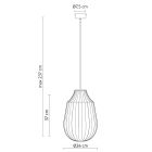 Suspended Lamp Design Elongated in White Filigree Glass - Caravan Viadurini