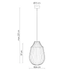 Suspended Lamp Design Elongated in White Filigree Glass - Caravan Viadurini