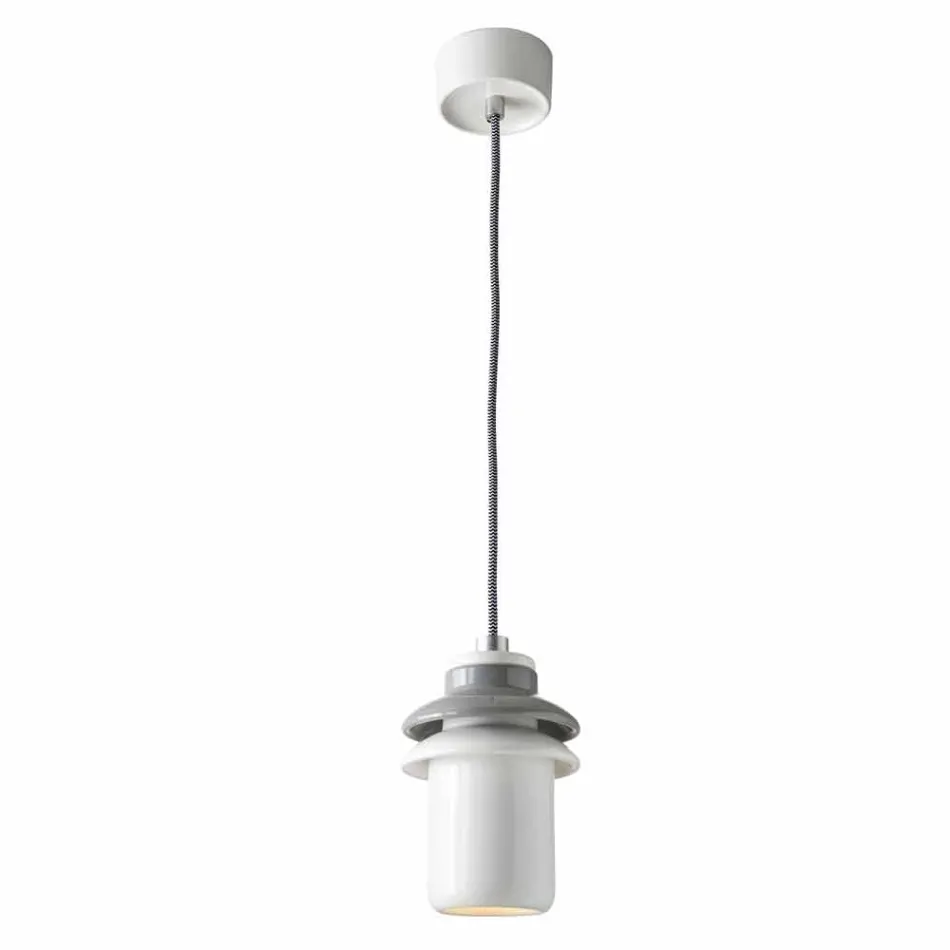 Suspended lamp of modern design in ceramic made in Italy Asia Viadurini