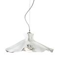 Handmade Hanging Lamp in Glossy Ceramic and Roses 2 Sizes - Lecco