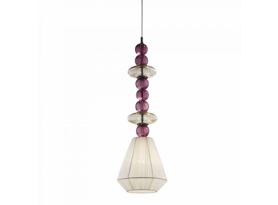 Handmade Hanging Lamp in Venice Glass, Made in Italy - Amilia Viadurini