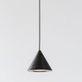 Suspended Lamp Black Aluminum Wire Cone Small Minimal Design - Mercado