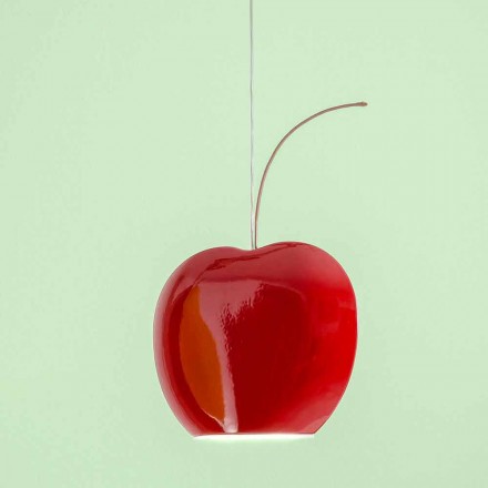 Suspended Lamp in Cherry Ceramic - Fruits Aldo Bernardi Viadurini