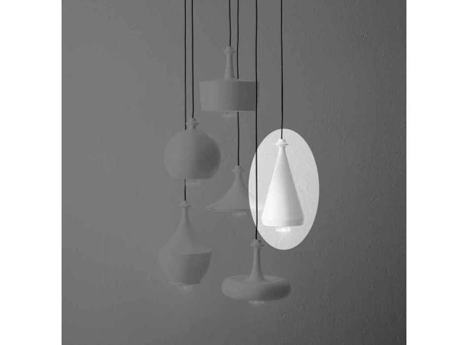Suspended Lamp in Design Ceramics - Lustrini L2 Aldo Bernardi Viadurini