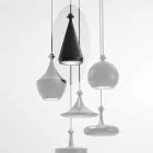 Suspended Lamp in Design Ceramics - Lustrini L2 Aldo Bernardi Viadurini