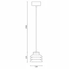 Suspended lamp in ceramic and modern aluminum made in Italy Asia Viadurini