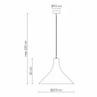 Suspended Lamp in Anthracite Stoneware and White Interior Modern Design - Edmondo Viadurini