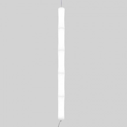 Suspended Lamp in White Polyethylene and Metal Made in Italy - Asturias Viadurini