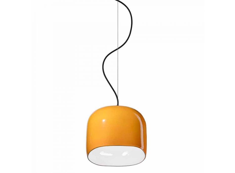 Vintage Style Hanging Lamp in Ceramic Made in Italy - Ferroluce Ayrton Viadurini