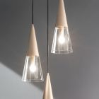 Suspended Lamp in Blown Glass with Metal Structure - Trentino Viadurini