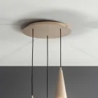 Suspended Lamp in Blown Glass with Metal Structure - Trentino Viadurini