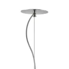 Venetian Glass and Chrome Metal Pendant Lamp Made in Italy - Calima Viadurini
