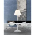 Hand Blown Venetian Glass Hanging Lamp - Flora Viadurini