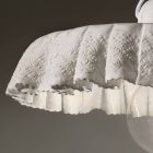 Suspended Lamp Handcrafted Metal Ceramic Fabric Effect - Modena Viadurini
