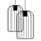 Modern Suspended Lamp with Metal Wire Structure Made in Italy - Cage Viadurini