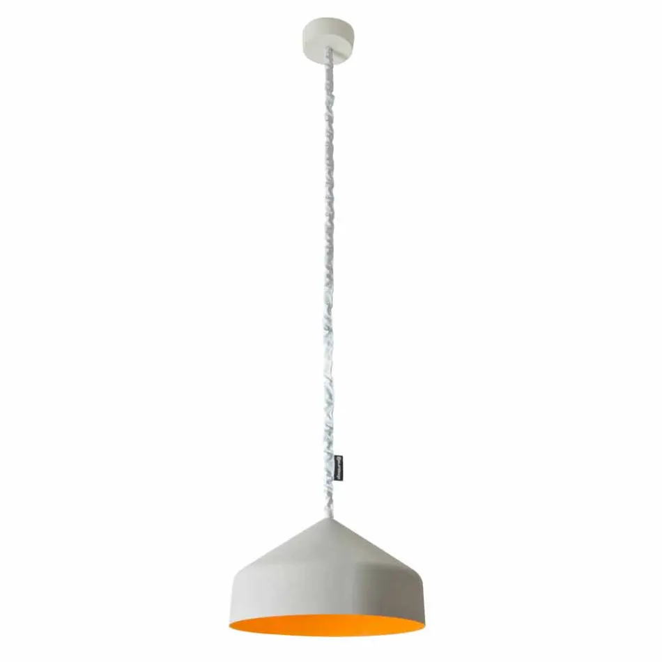 Modern suspended lamp In-es.artdesign Cyrcus Painted concrete Viadurini