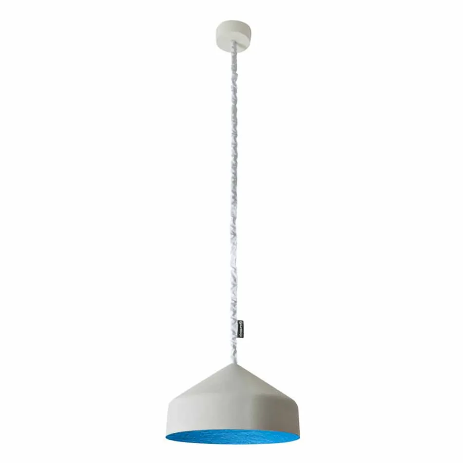 Modern suspended lamp In-es.artdesign Cyrcus Painted concrete Viadurini