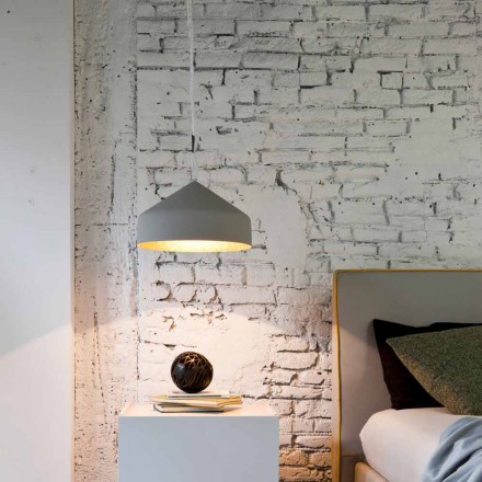 Modern suspended lamp In-es.artdesign Cyrcus Painted concrete Viadurini