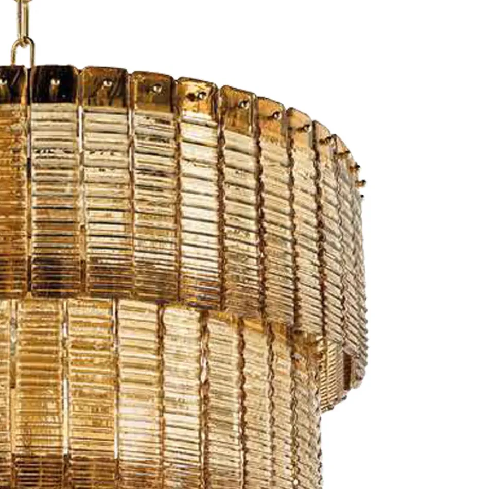 Modern Suspended Lamp in Luxury Handcrafted Glass Made in Italy - Valadier Viadurini