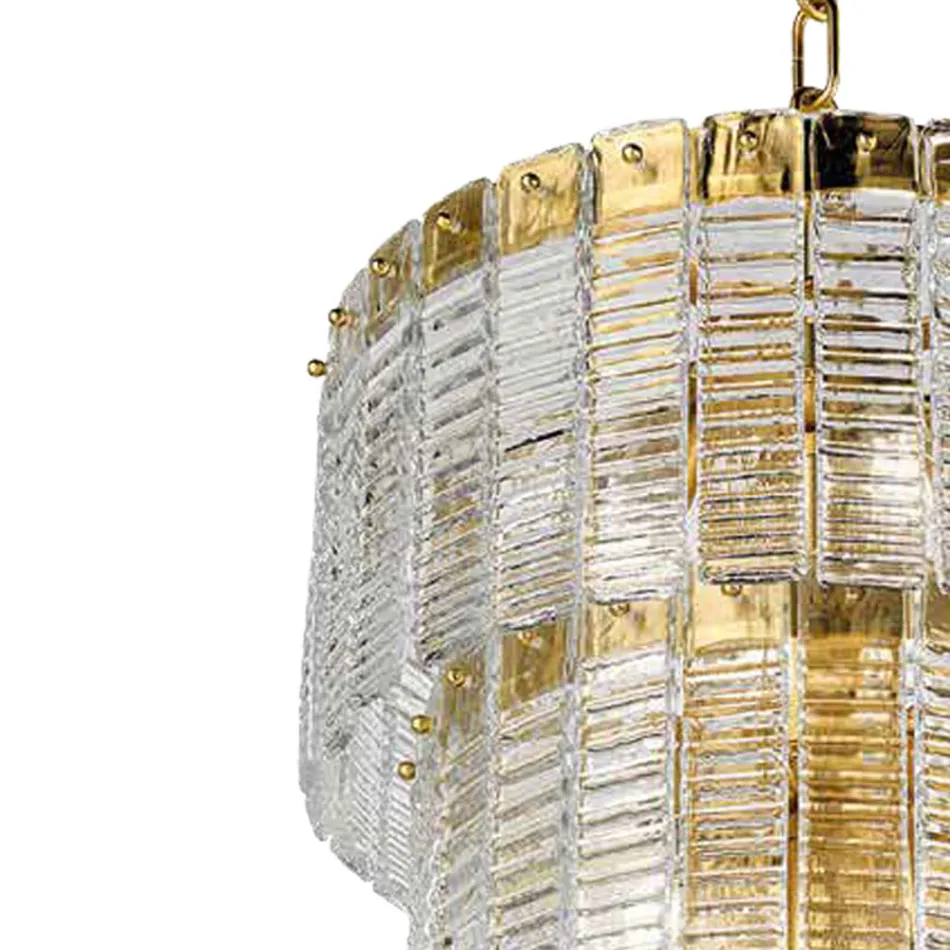 Modern Suspended Lamp in Luxury Handcrafted Glass Made in Italy - Valadier Viadurini