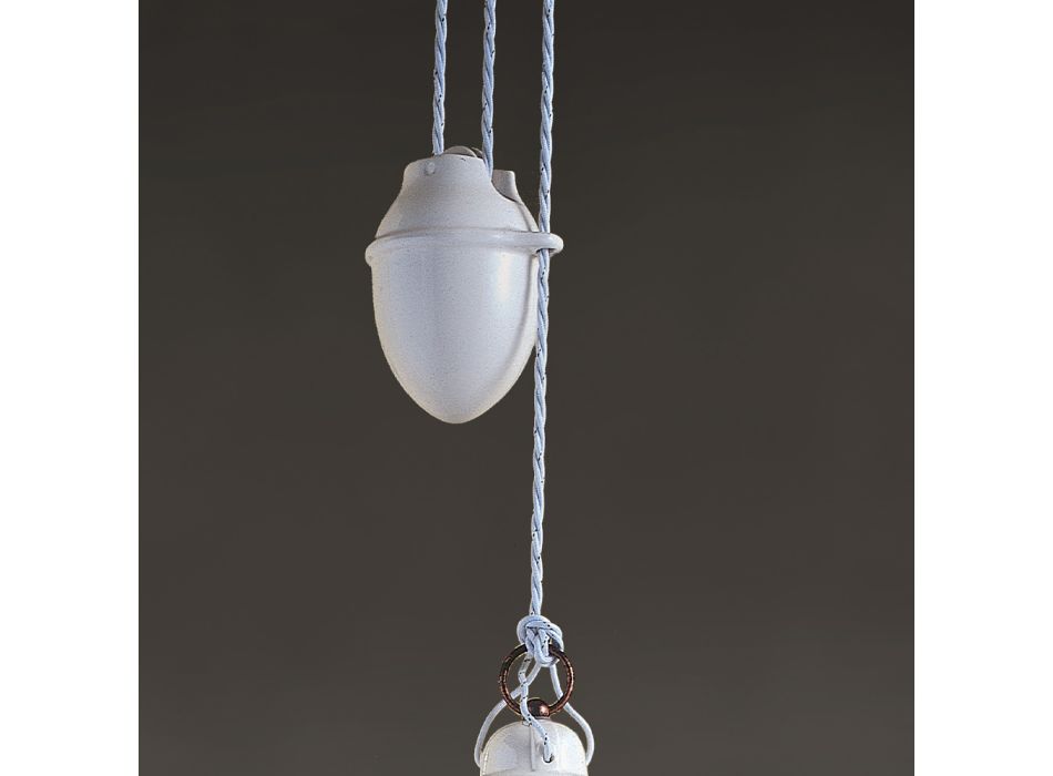 Suspended Lamp Up and Down Hand Made in Ceramic and Metal - Modena Viadurini