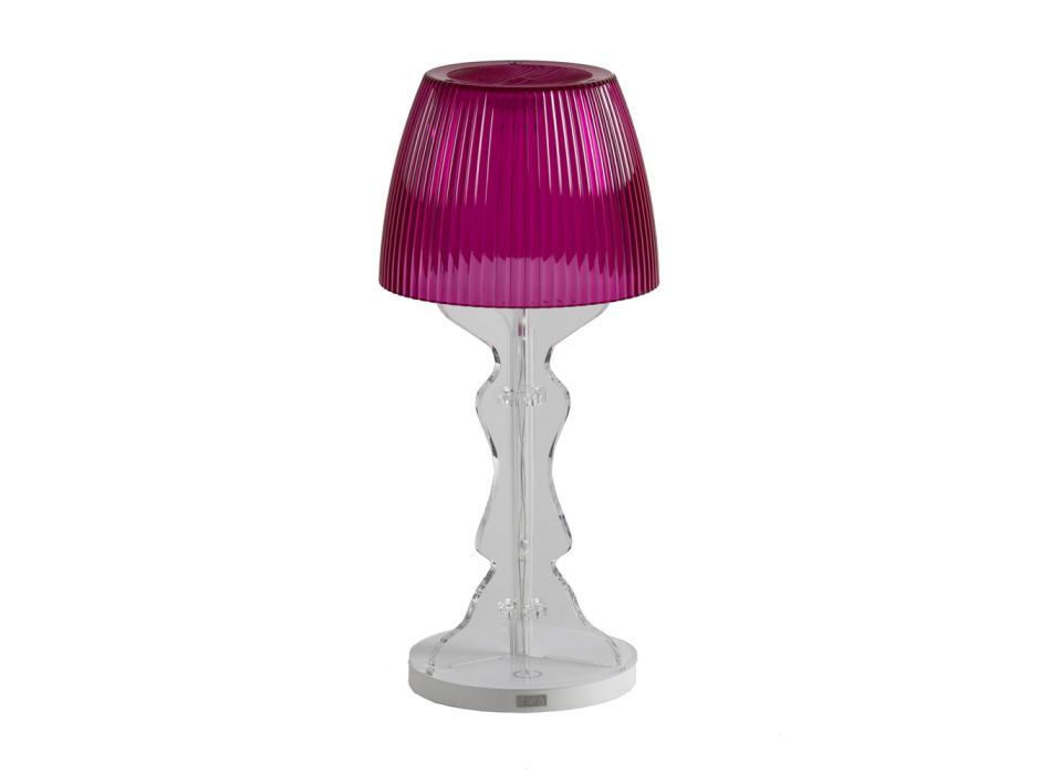 Acrylic Crystal Table Lamp Colored Prismatic Hat - Amiglia Viadurini