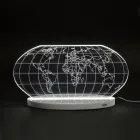 Planisphere Led Table Lamp in Laser Engraved Acrylic Crystal - Rihanna Viadurini